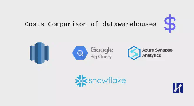 Schematic cost comparison of datawarehouses, overview image.